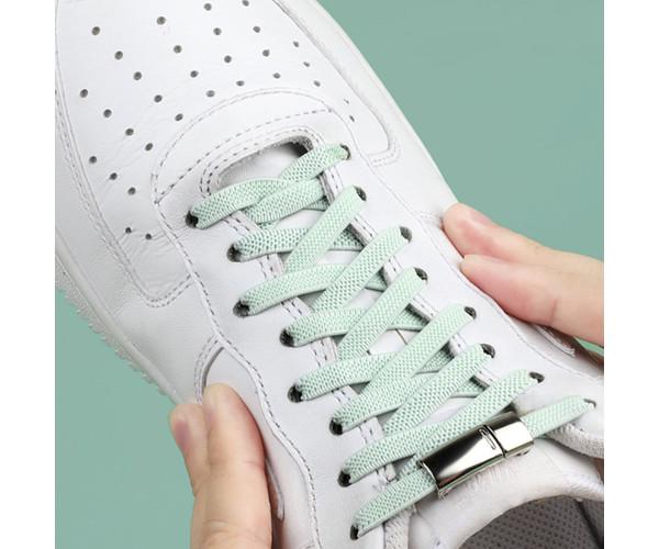 Шнурки еластичні з магнітними защіпками без зав'язок 1 м Зелений - фото 2 Шнурки еластичні з магнітними защіпками без зав'язок 1 м Зелений - фото 2