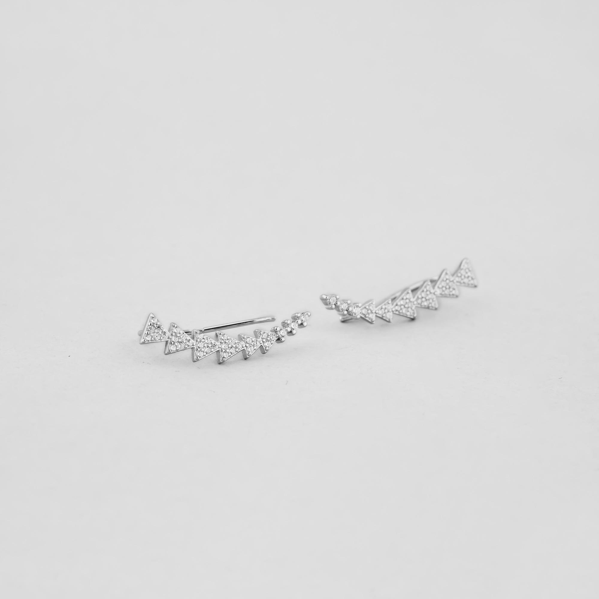 Серебряные серьги Minimal Треугольнички (13545)