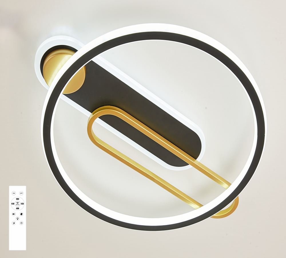 Люстра светодиодная ESLLSE MENSOLA R 80 Вт Черный (10126-1)