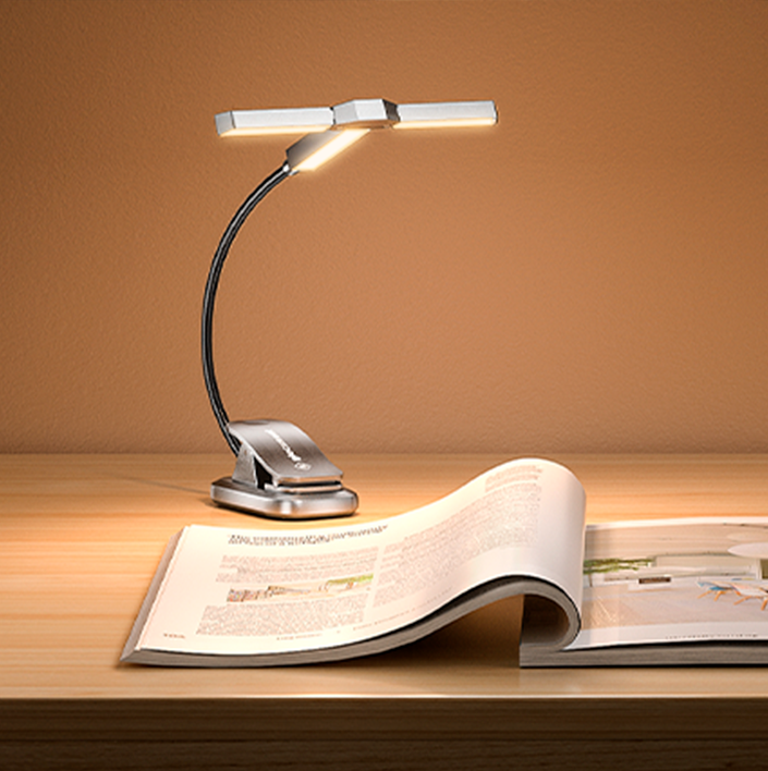 Лампа для читання GLOCUSENT GL023 міні-потрійна Gray (2644993472) - фото 7