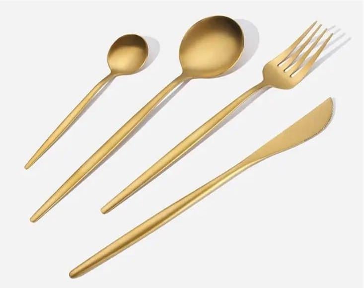 Набор столовых приборов Stainless Stell 4 пр. Золотой