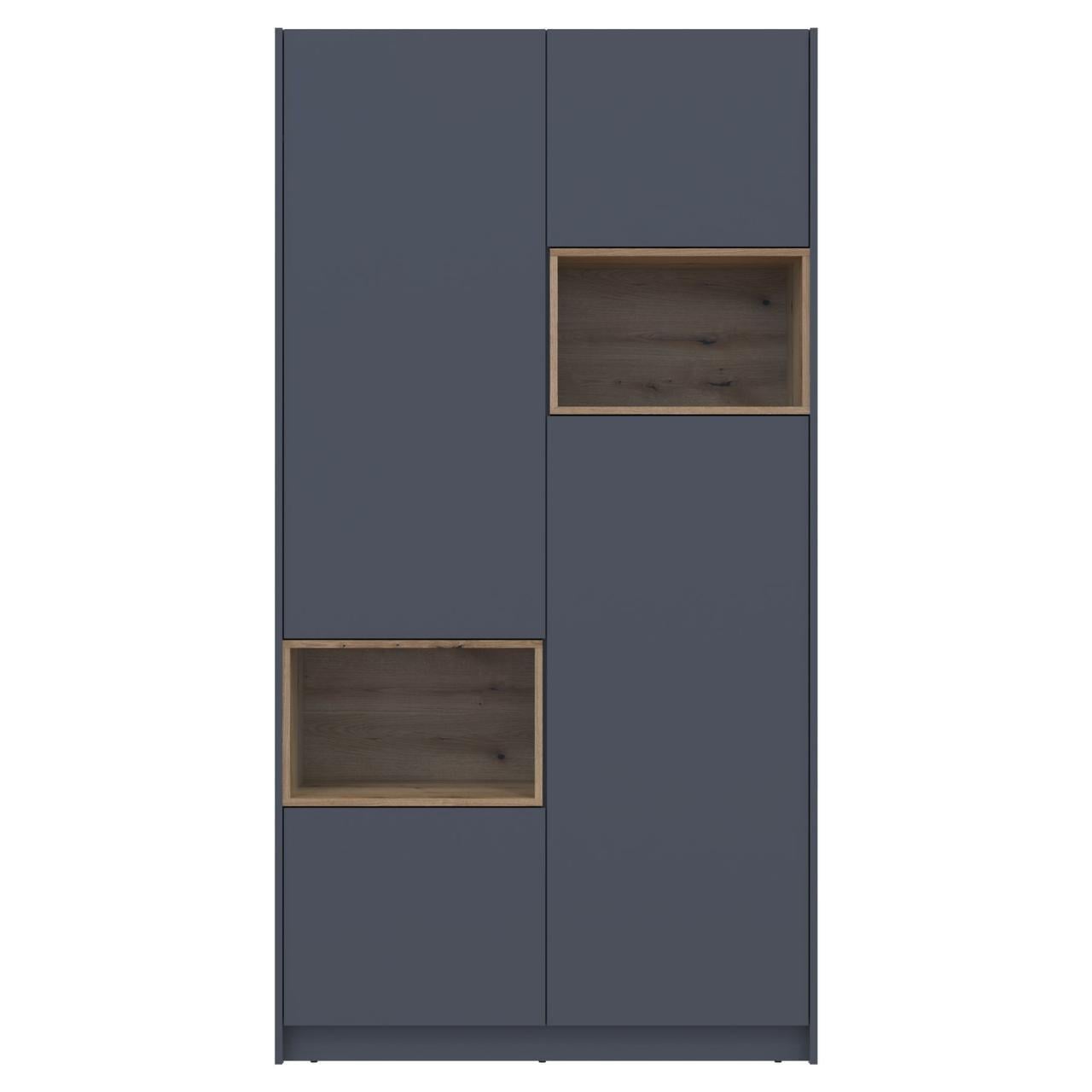 Шкаф для одежды с нишей Doros Дейл 115,2х52х220 см Графит/Дуб эвок (DRS-011281)