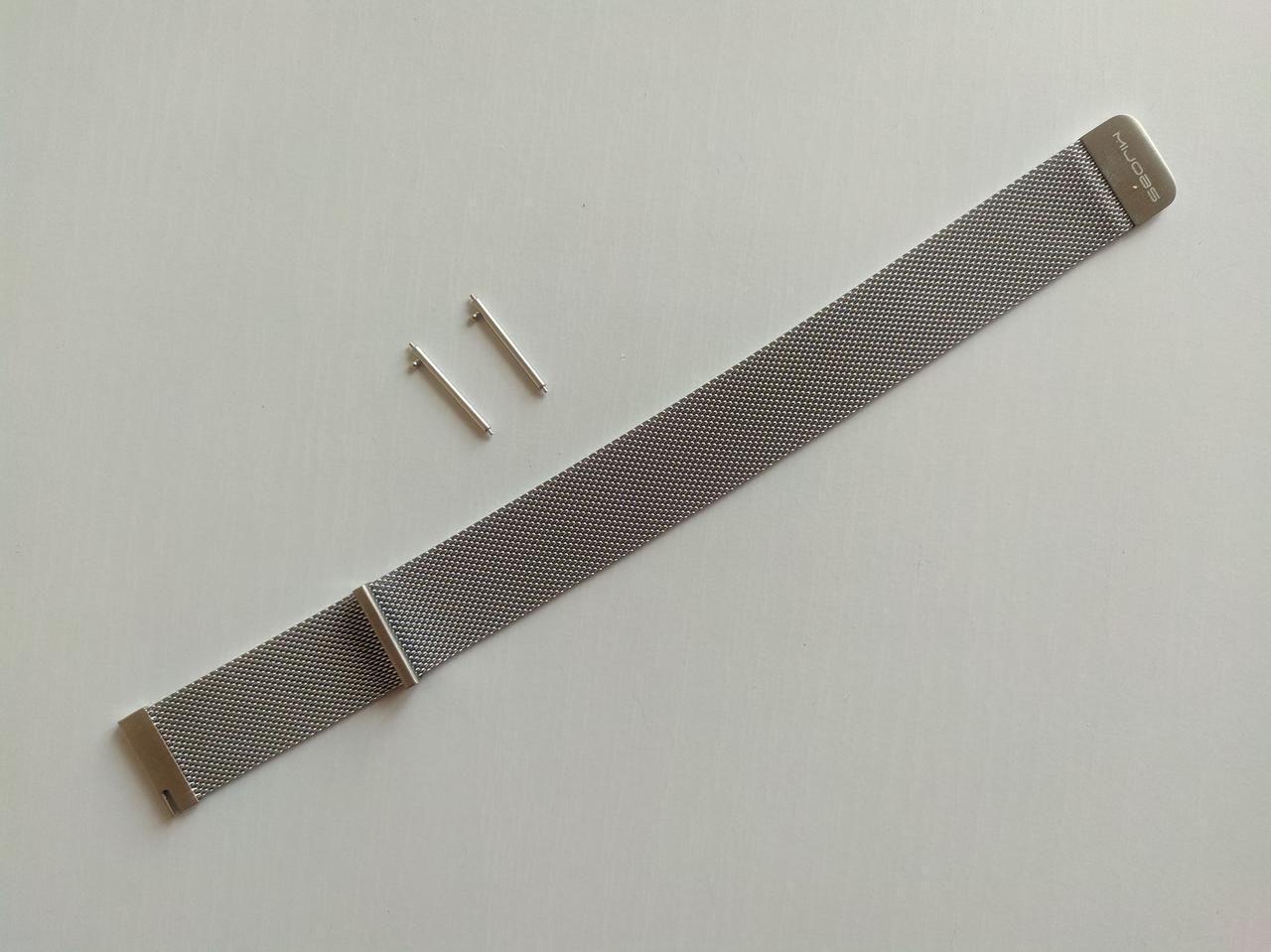 Ремешок для смарт-часов Mijobs миланская петля металлический 22 мм Серебряный (1607P) - фото 3 Ремешок для смарт-часов Mijobs миланская петля металлический 22 мм Серебряный (1607P) - фото 3