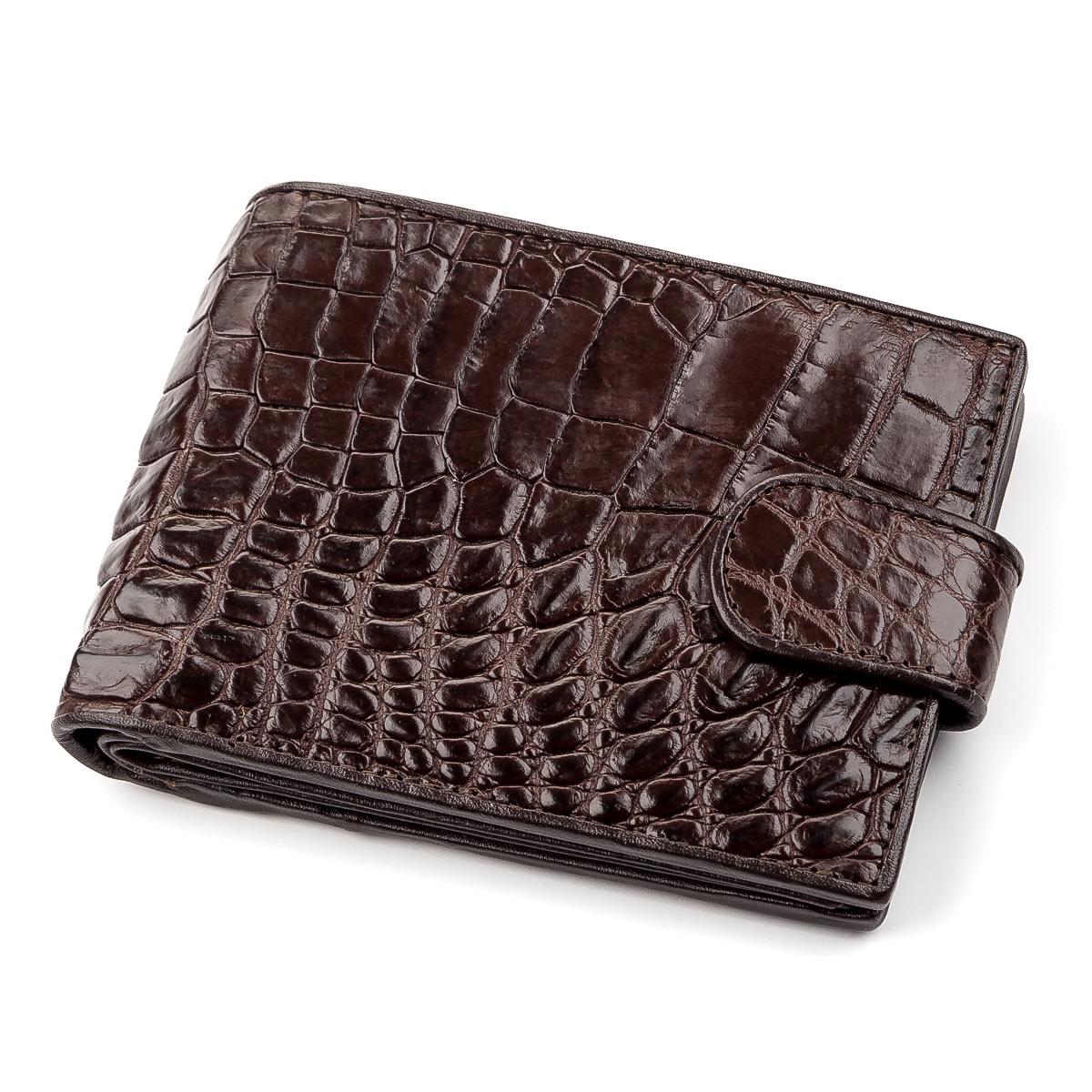 Гаманець Crocodile leather 18210 шкіра Коричневий (23247)