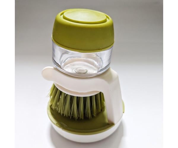 Диспенсер із щіткою для миючого засобу Зелений (1049)
