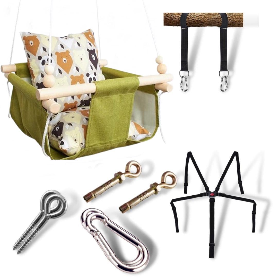 Дитяча гойдалка Infancy Ведмедики Зелений (9675071)