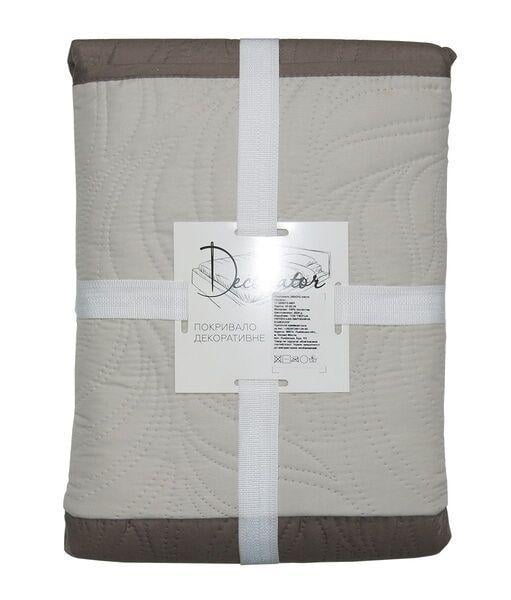 Покривало двостороннє Decorator Листя 17-0808/13-0401 210x215 см Капучино/Бежевий (21572)