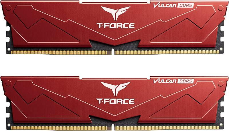 Оперативна пам'ять Team T-Force Vulcan DDR5 2x16GB/6000 Red (FLRD532G6000HC38GDC01)