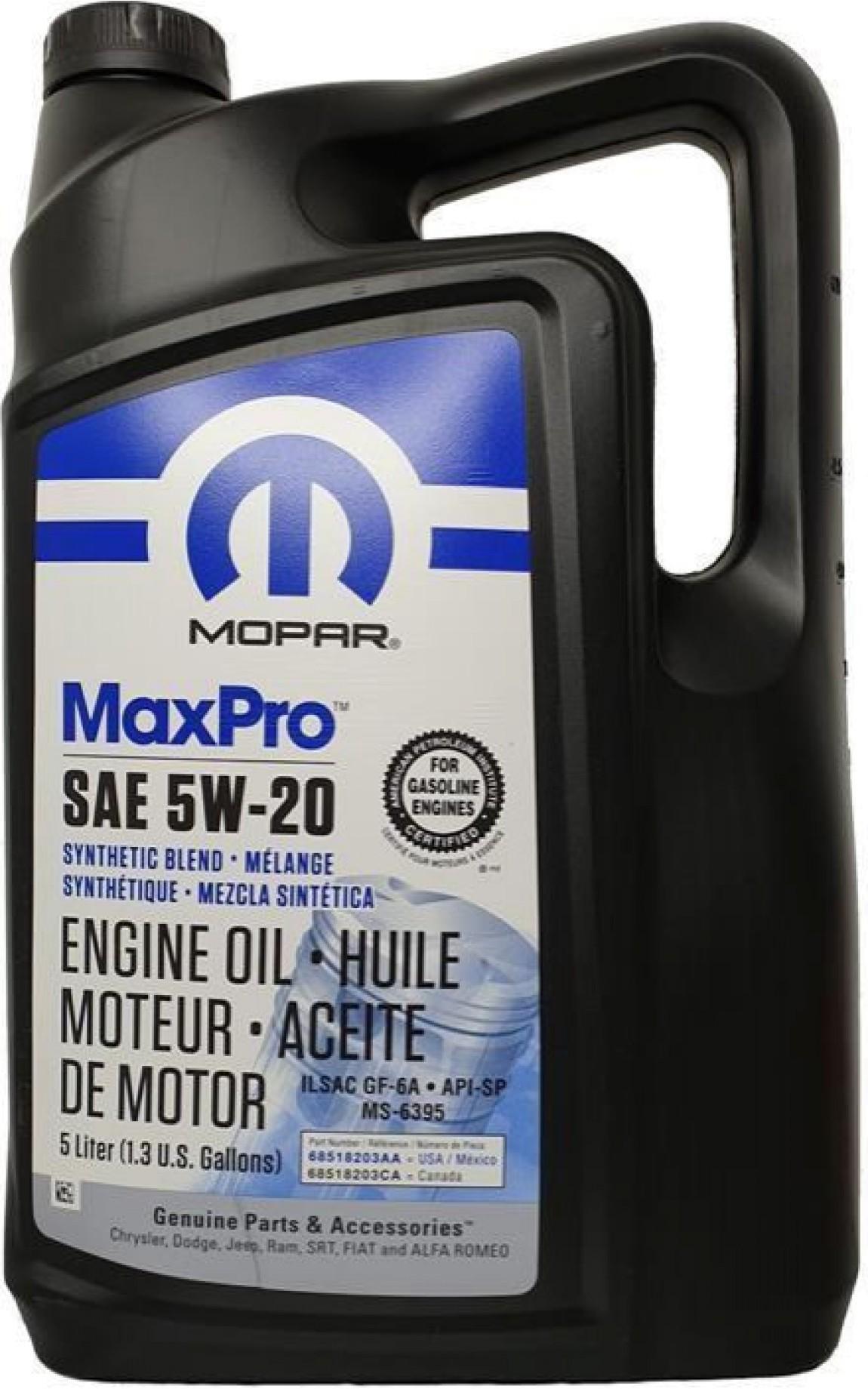 Моторне мастило Mopar MaxPro 5W-20 5 л