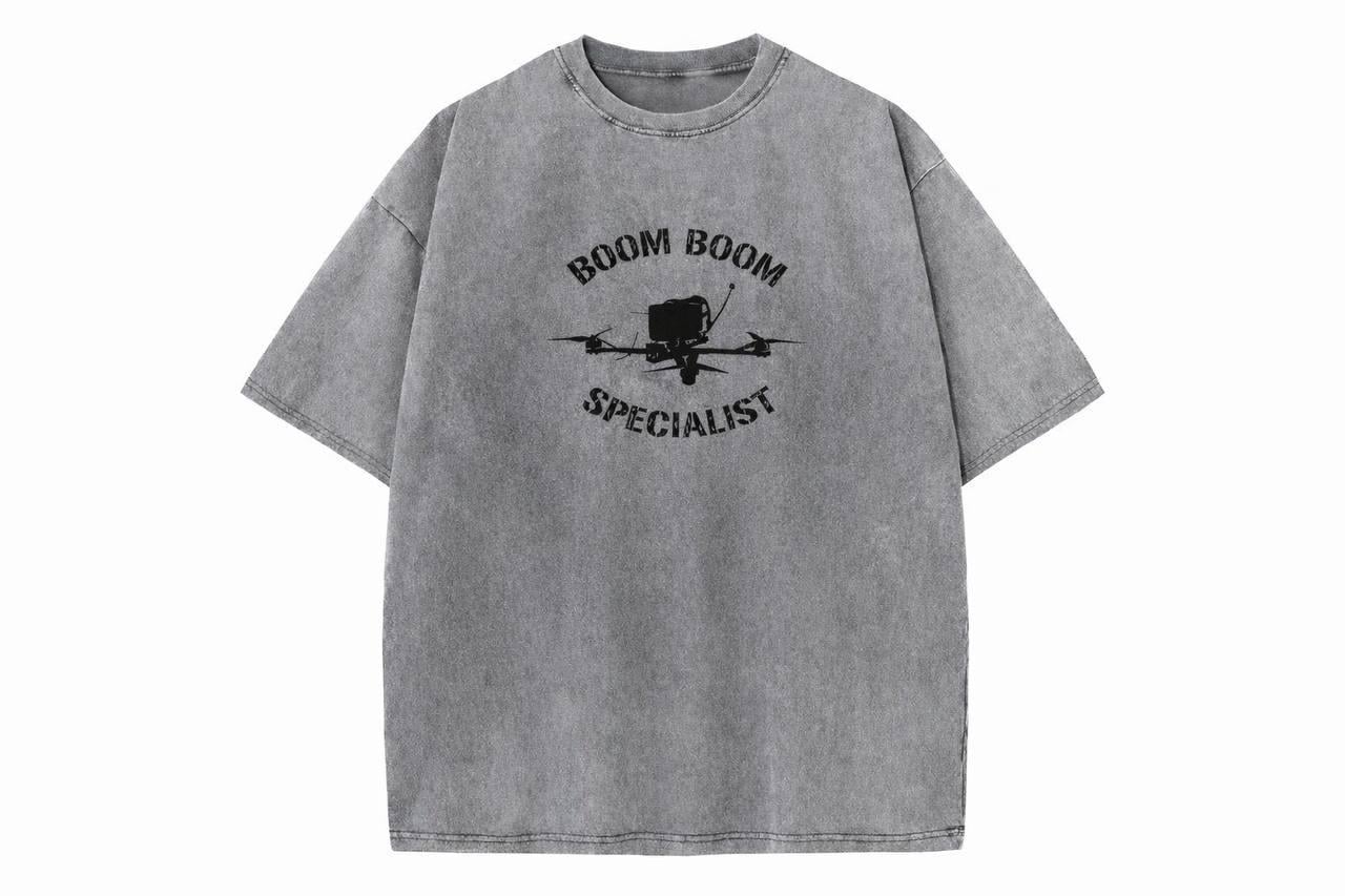 Футболка FPV Boom Boom Specialist oversize L Сірий Футболка FPV Boom Boom Specialist oversize L Сірий