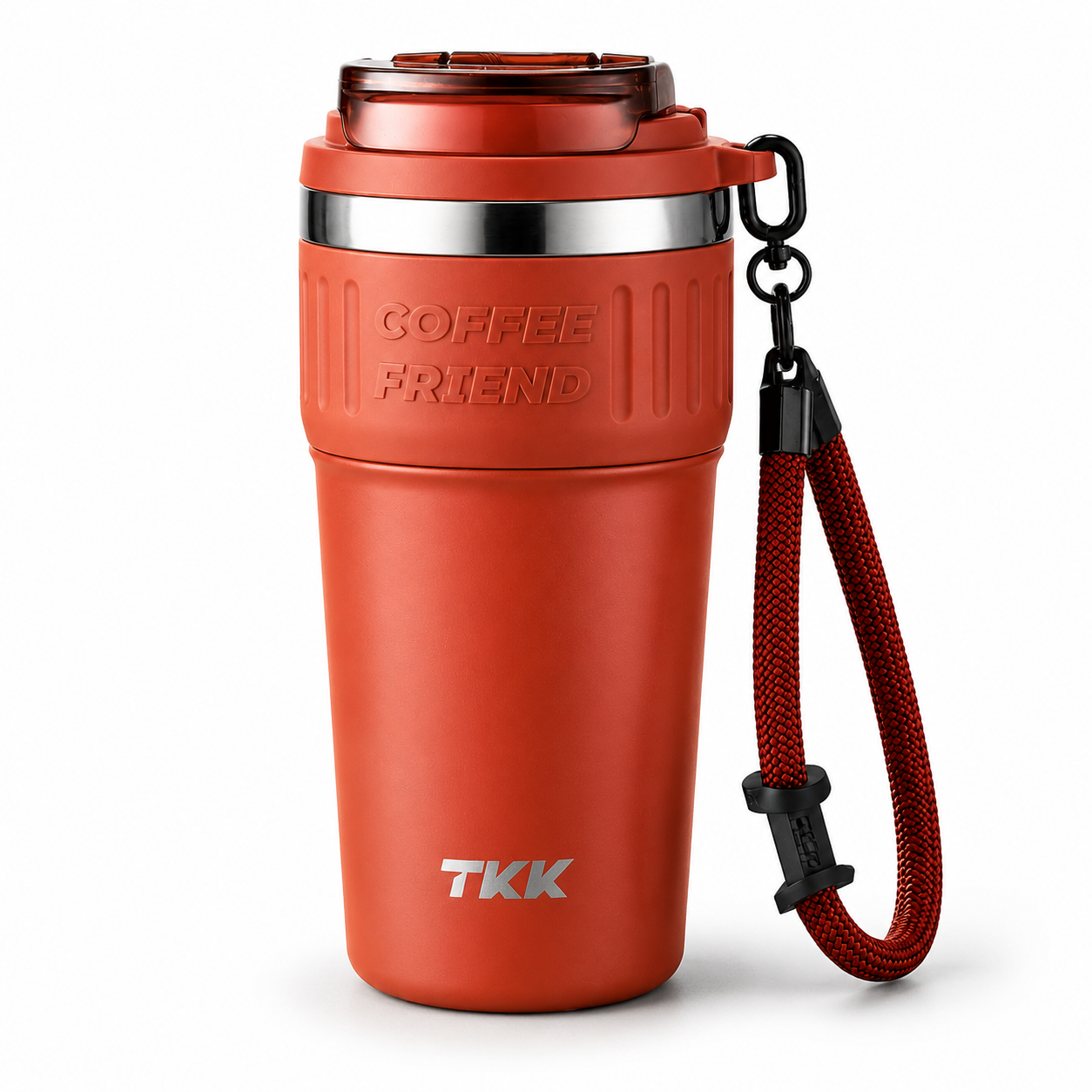 Термокружка TerraFlow Coffee с ремешком и двойным способом питья 630 мл Терракотовый (3088900603) Термокружка TerraFlow Coffee с ремешком и двойным способом питья 630 мл Терракотовый (3088900603)