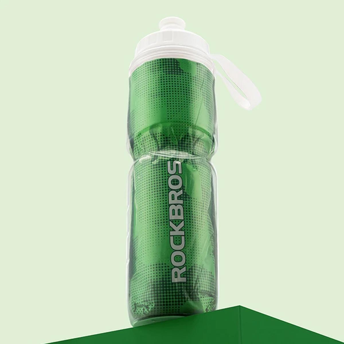 Велофляга термо ROCKBROS CIWB70 з пилозахисним ковпачком Зелений (RB-CIWB70-4767) - фото 2