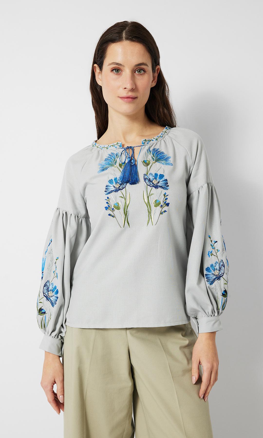 Вышиванка женская Вышиваночка р. 52 Серый (2205-7)