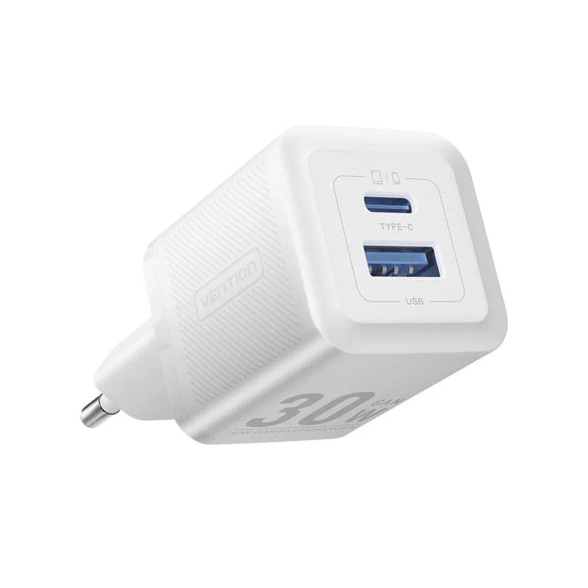 Зарядное устройство Vention USB Type-C GaN Charger EU-Plug 3A 30W White (FEQW0-EU) Зарядное устройство Vention USB Type-C GaN Charger EU-Plug 3A 30W White (FEQW0-EU)