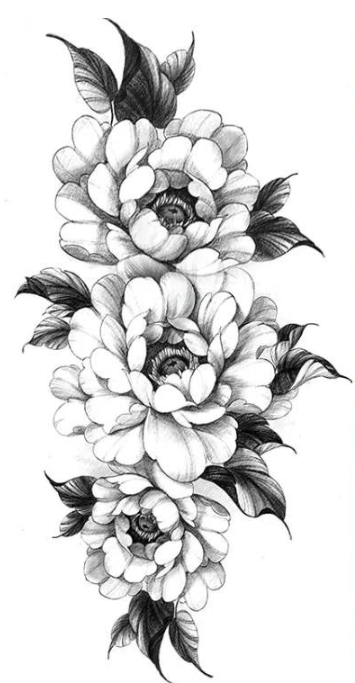 Тату тимчасове водостійке 3D велике Квіточки BK-060 17,5х9 см (4419465)