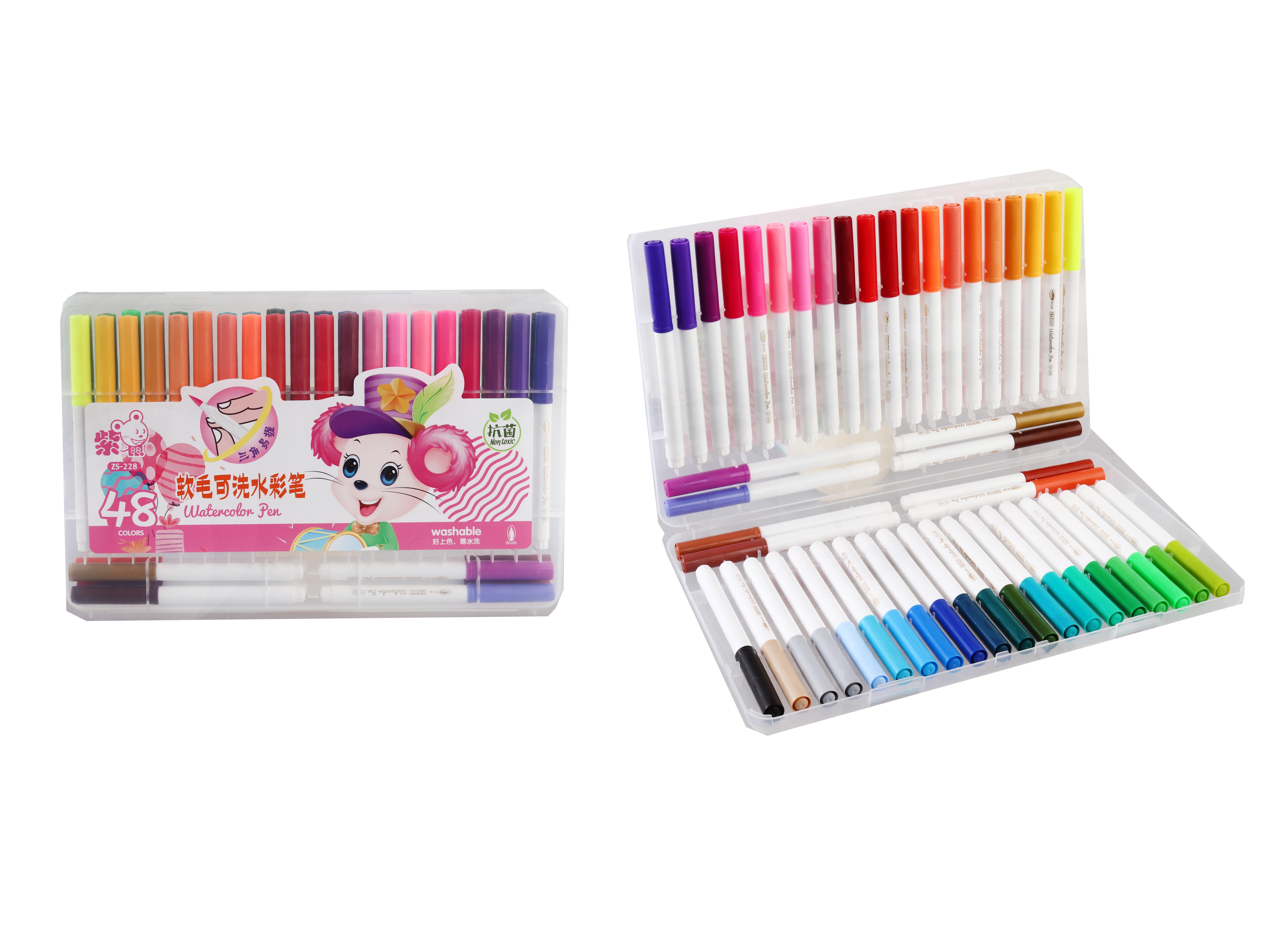 Набір фломастерів-пензлів Mouse 228-48 48 шт. (MTT-147667) - фото 2 Набір фломастерів-пензлів Mouse 228-48 48 шт. (MTT-147667) - фото 2