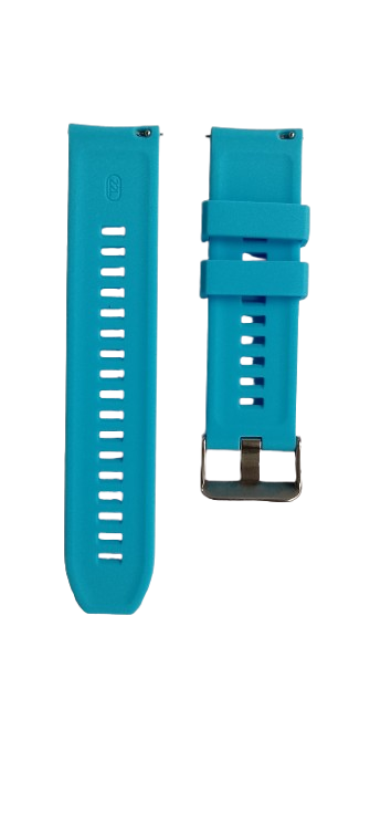 Ремешок для часов силиконовый 180х22 мм Голубой (3770) - фото 1 Ремешок для часов силиконовый 180х22 мм Голубой (3770) - фото 1