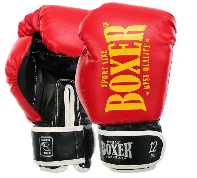 Боксерские перчатки BOXER 2022-0NК NEW кожвинил 1 мм р. 8 Красный (8585053829227)