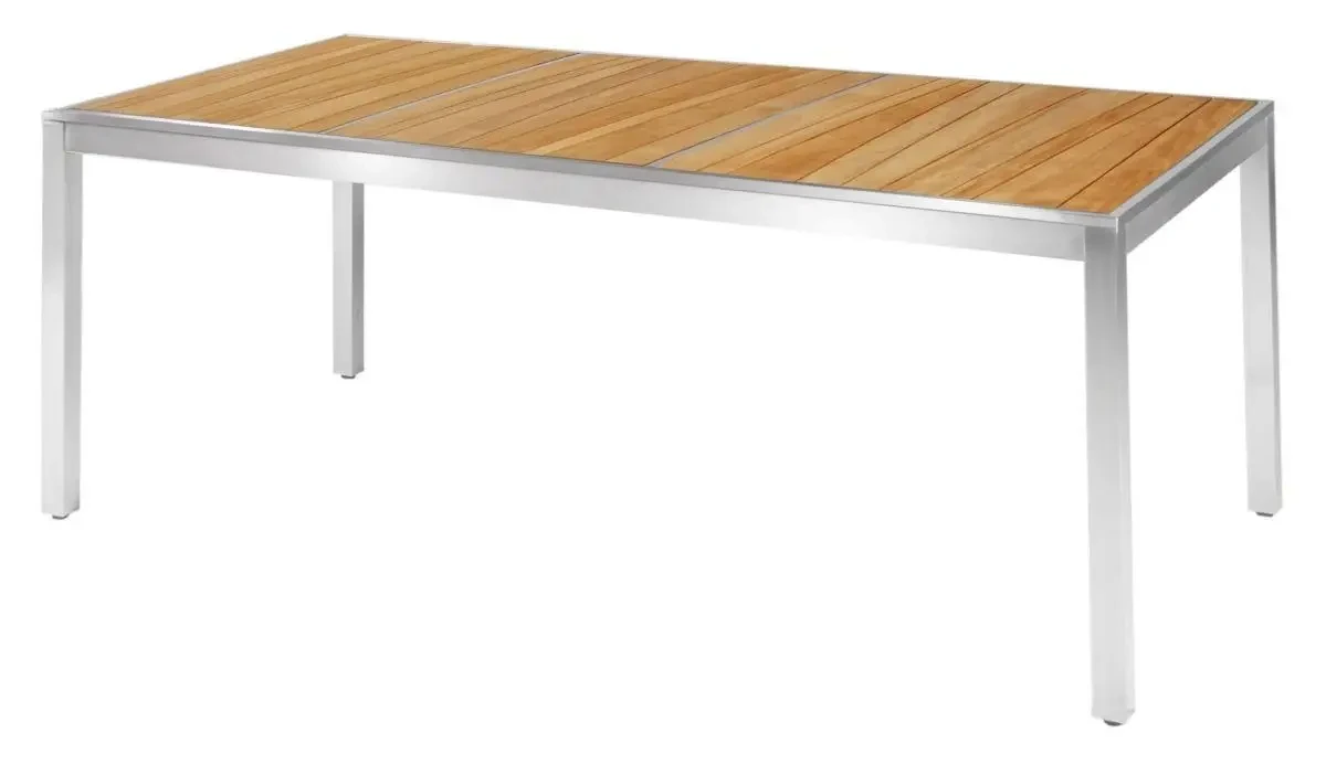 Стол садовый Loft NS-1556 для террасы и дачи Серый/Дерево (3075780327)