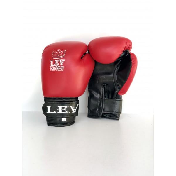 Боксерские перчатки Lev Sport детские кожзаменитель S Красный (8585053829402)