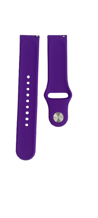 Ремінець для годинника силіконовий 20х175 мм Purple (3201) - фото 2 Ремінець для годинника силіконовий 20х175 мм Purple (3201) - фото 2