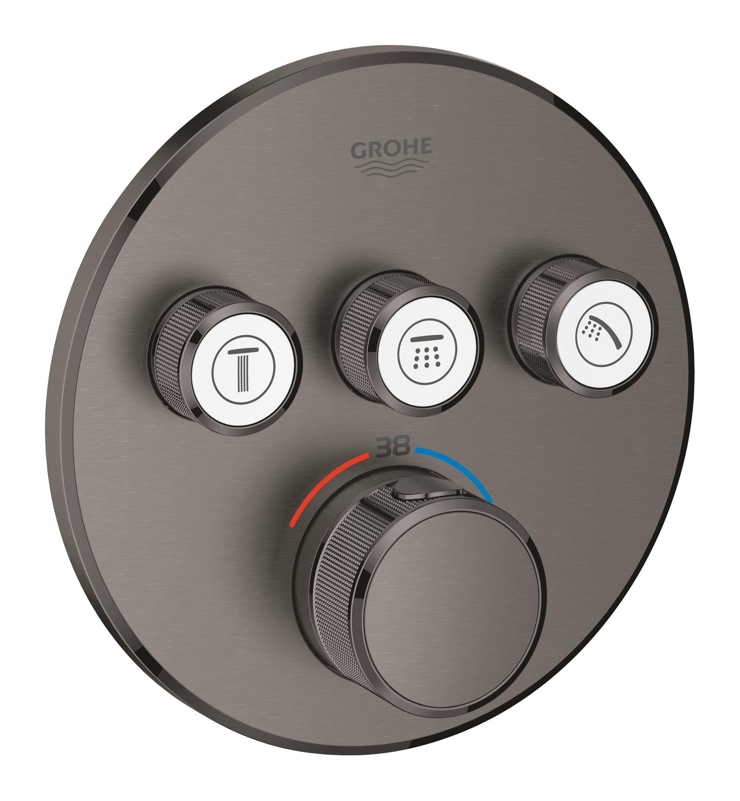 Наружная часть смесителя Grohe Grohtherm SmartControl 29121AL0 с термостатом Графитовый (124128)