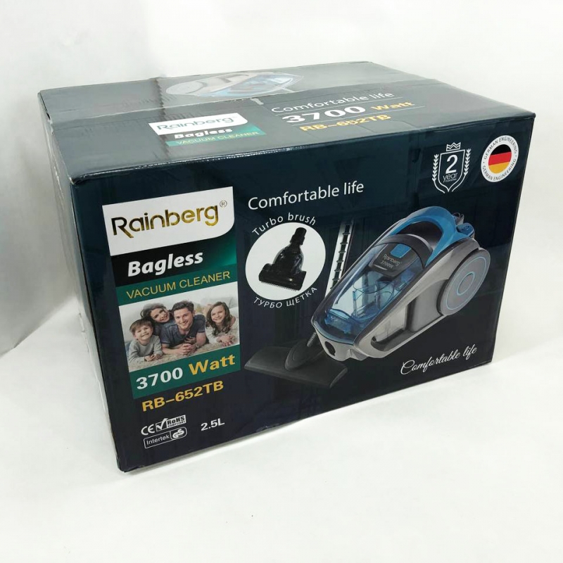 Пилосос Rainberg RB-652 контейнерний 2,5 л 3700W (26202588) - фото 12 Пилосос Rainberg RB-652 контейнерний 2,5 л 3700W (26202588) - фото 12