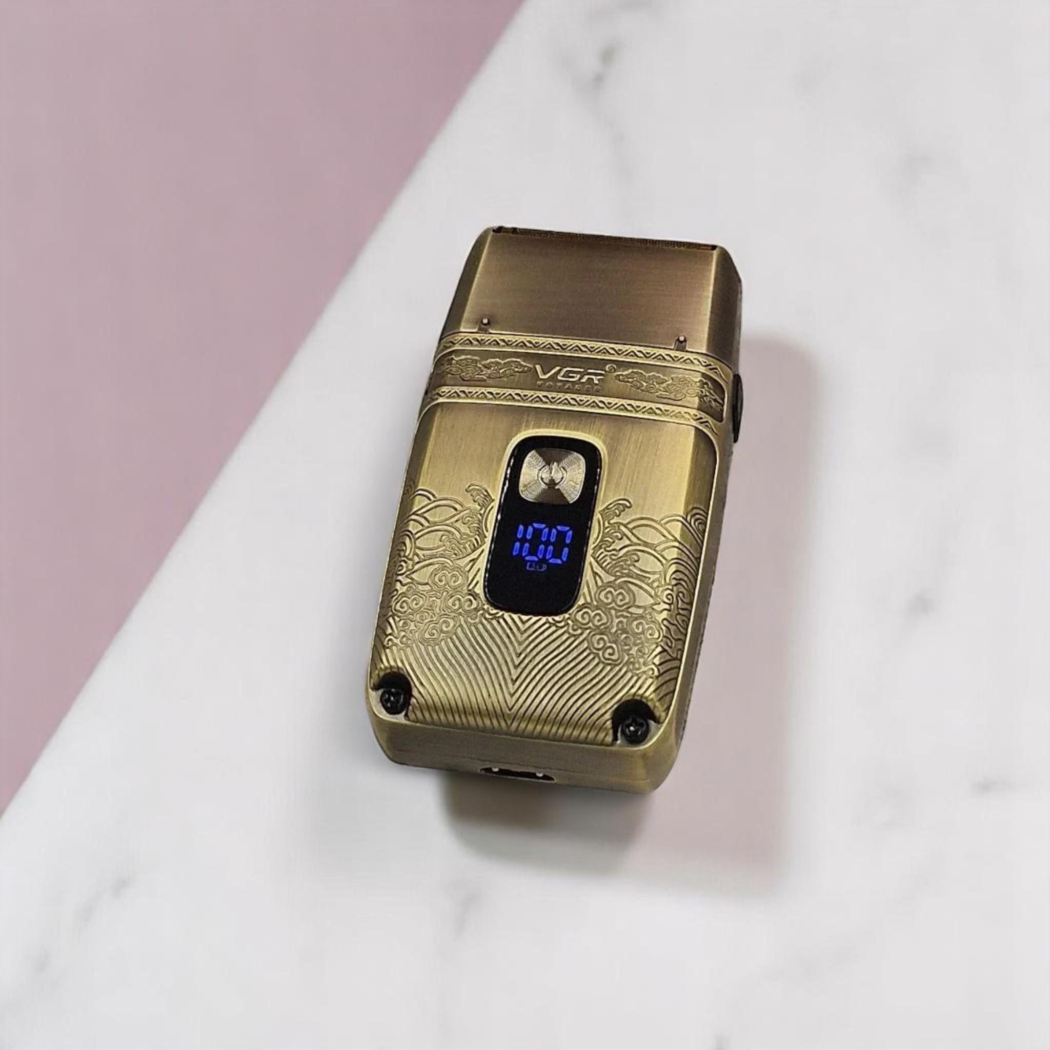 Электробритва VGR V-335 водонепроницаемость IPX6 LED-дисплей Gold (E_V-335Gold) - фото 3