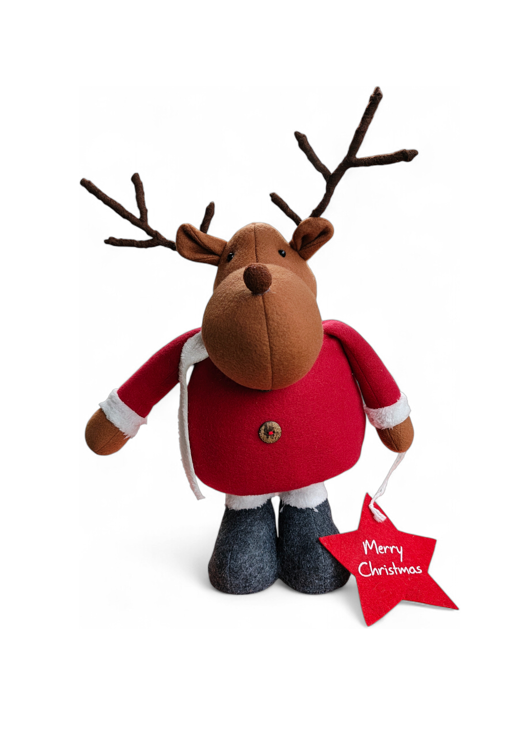 Мягкая игрушка Livarno Home Plush Soft Рождественский олень с телесопичными ногами 66 см Красный (7996) - фото 3 Мягкая игрушка Livarno Home Plush Soft Рождественский олень с телесопичными ногами 66 см Красный (7996) - фото 3