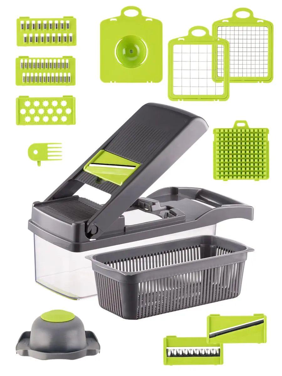 Овочерізка Safe slice mandoline з контейнером для збору лезо з нержавіючої сталі (opt-15786)