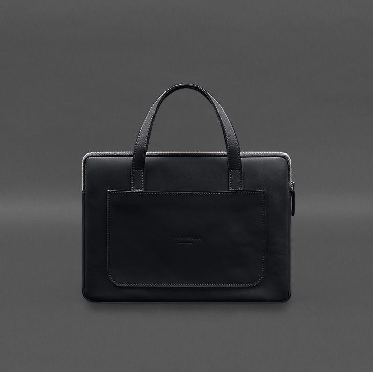 Чехол кожаный с ручками для ноутбука 13" Черный (A-028251) - фото 4 Чехол кожаный с ручками для ноутбука 13" Черный (A-028251) - фото 4