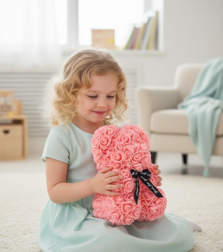 Подарочный мишка в коробке из роз Teddy Flower 25 см Нежно-розовый (2104618700) - фото 3 Подарочный мишка в коробке из роз Teddy Flower 25 см Нежно-розовый (2104618700) - фото 3