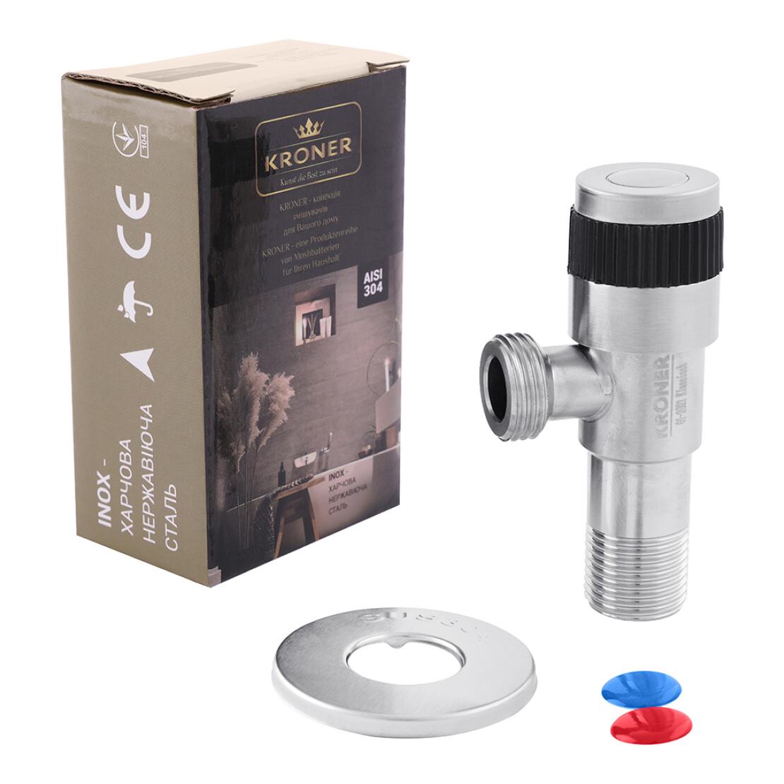 Кран приладовий Kroner KRP Edelstahl Klassisch ESG100 1/2"х1/2" ЗЗ (CV022973) - фото 4