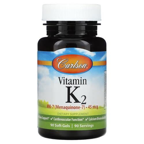 Витамин К Carlson Vitamin K2 MK-7 45 mcg 90 капс. (CAR-10110)