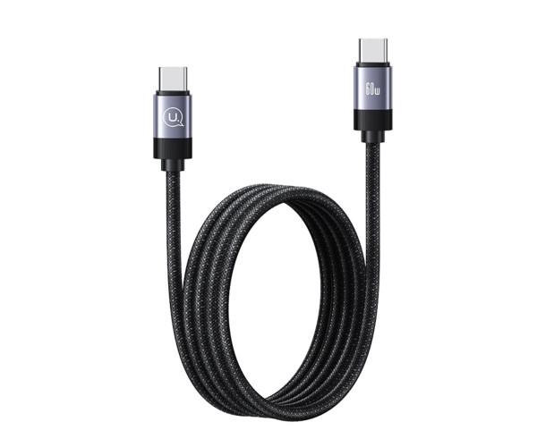 Кабель Data Usams US-SJ704 Magnetic Type-C-Type-C 60W 1 м Black (06SJ704USB01) - фото 2