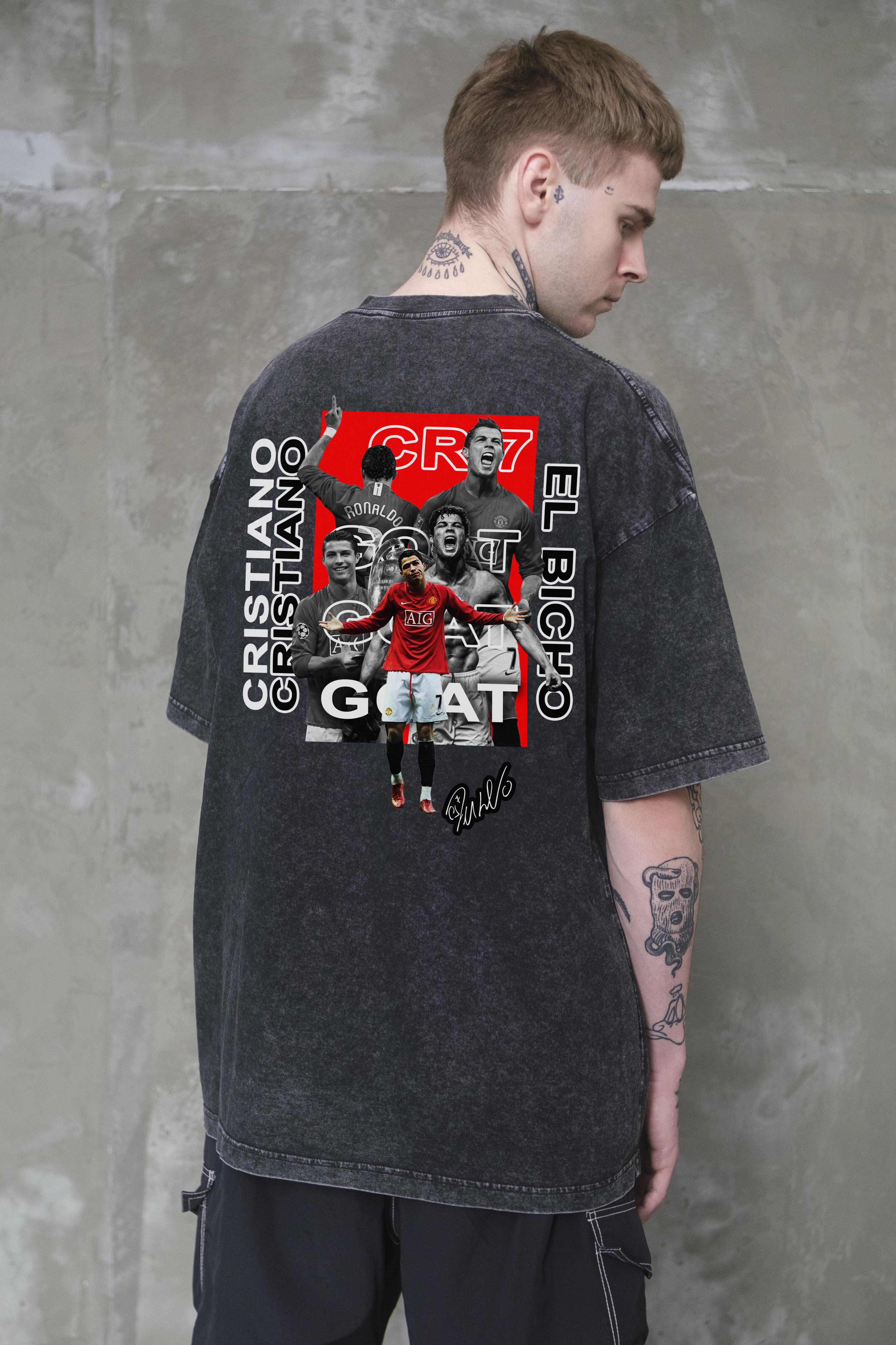 Футболка оверсайз Without Washed Cristiano S/M Black (S/M8056326 8056327)