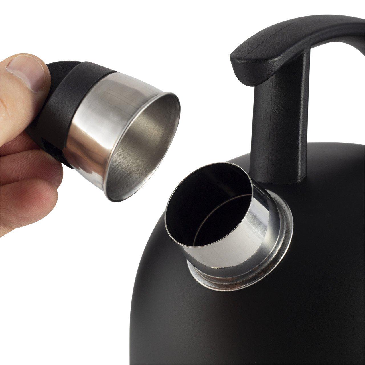 Чайник Ofenbach 1,5 л из нержавеющей стали со свистком Черный (KM-100304) - фото 6 Чайник Ofenbach 1,5 л из нержавеющей стали со свистком Черный (KM-100304) - фото 6