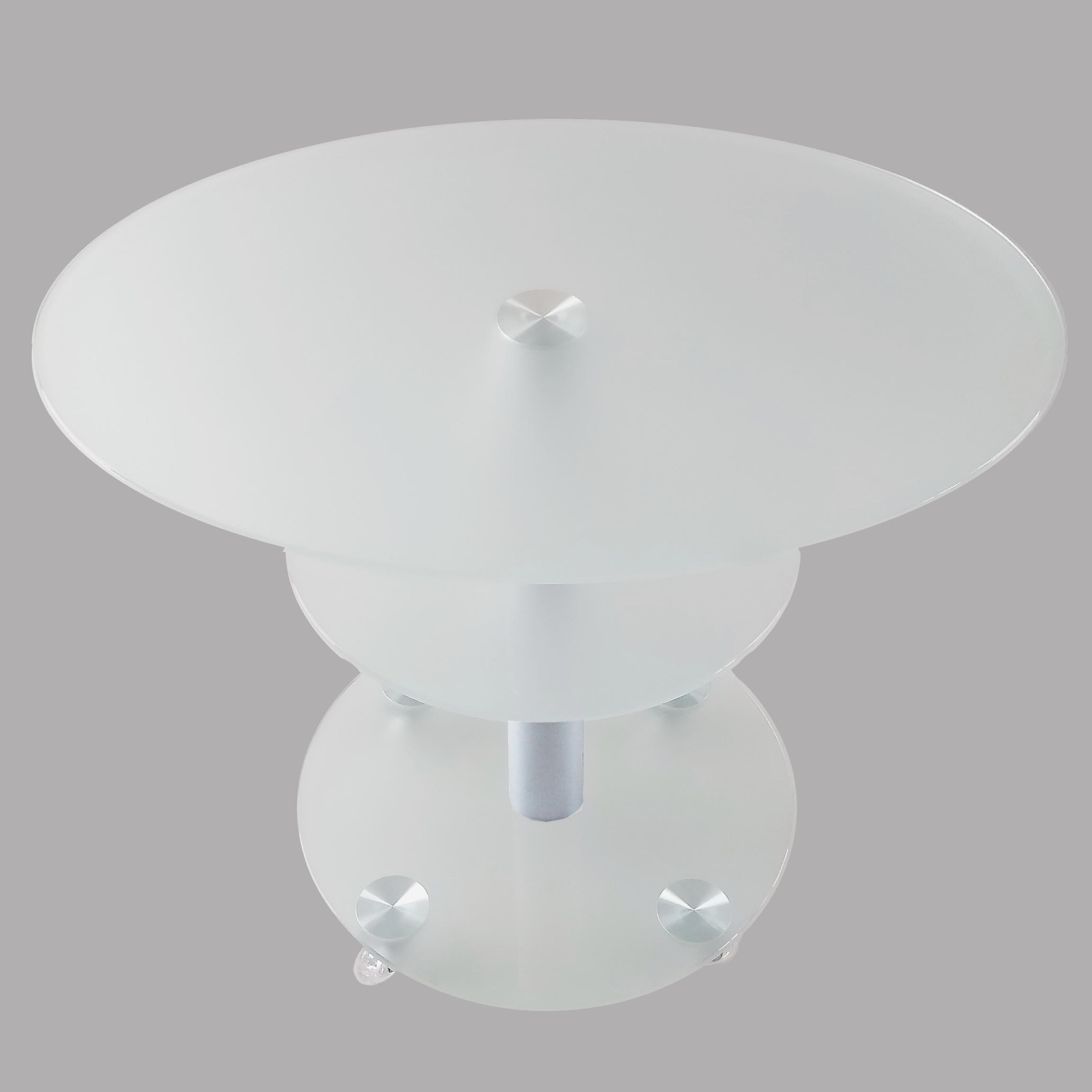 Стол журнальный стеклянный Commus Bravo Standart O sss-alm60 Белый (444420260) - фото 2 Стол журнальный стеклянный Commus Bravo Standart O sss-alm60 Белый (444420260) - фото 2