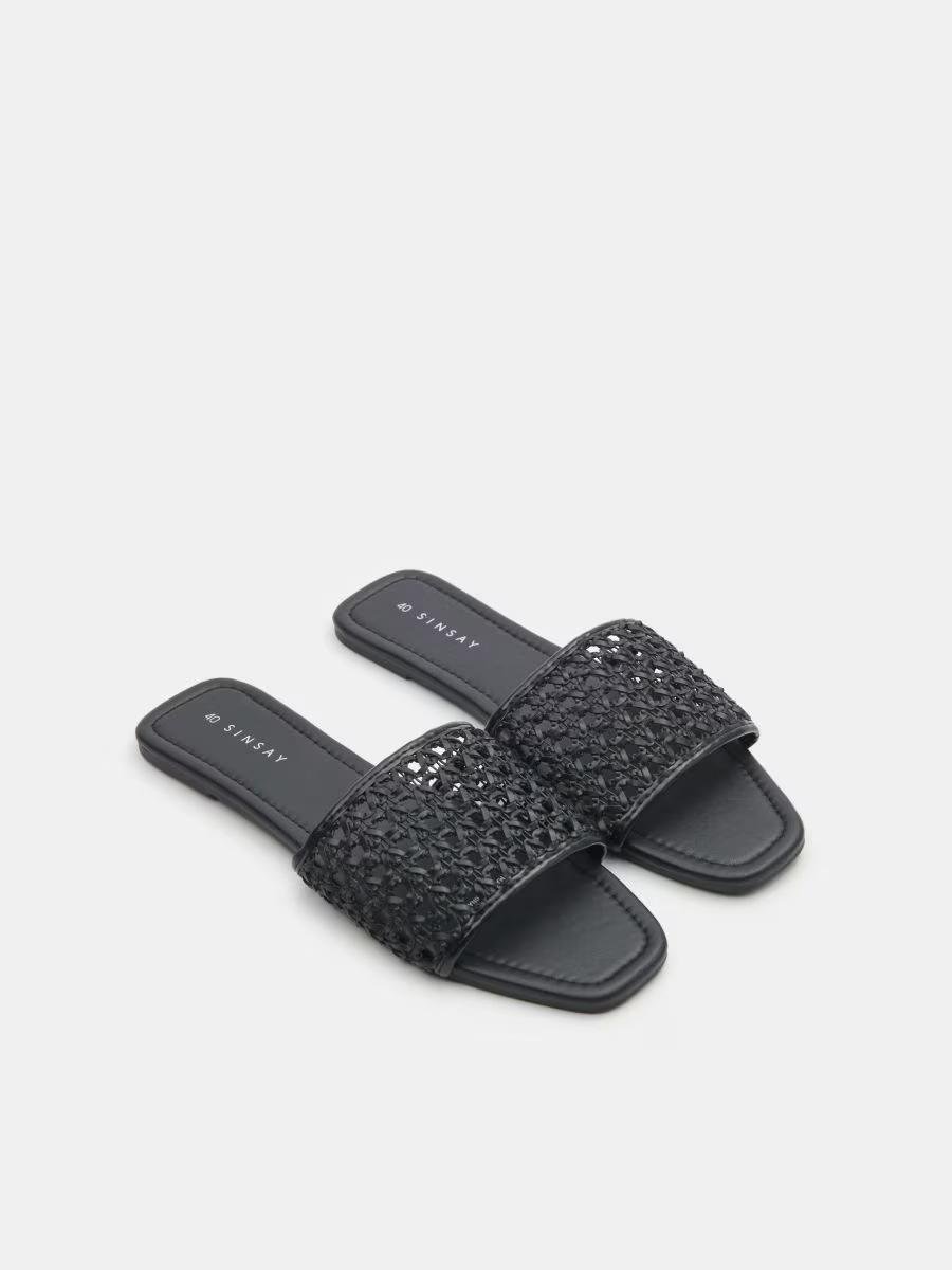 Шльопанці Sinsay на пласкій подошві р. 37 Чорний (2016537)