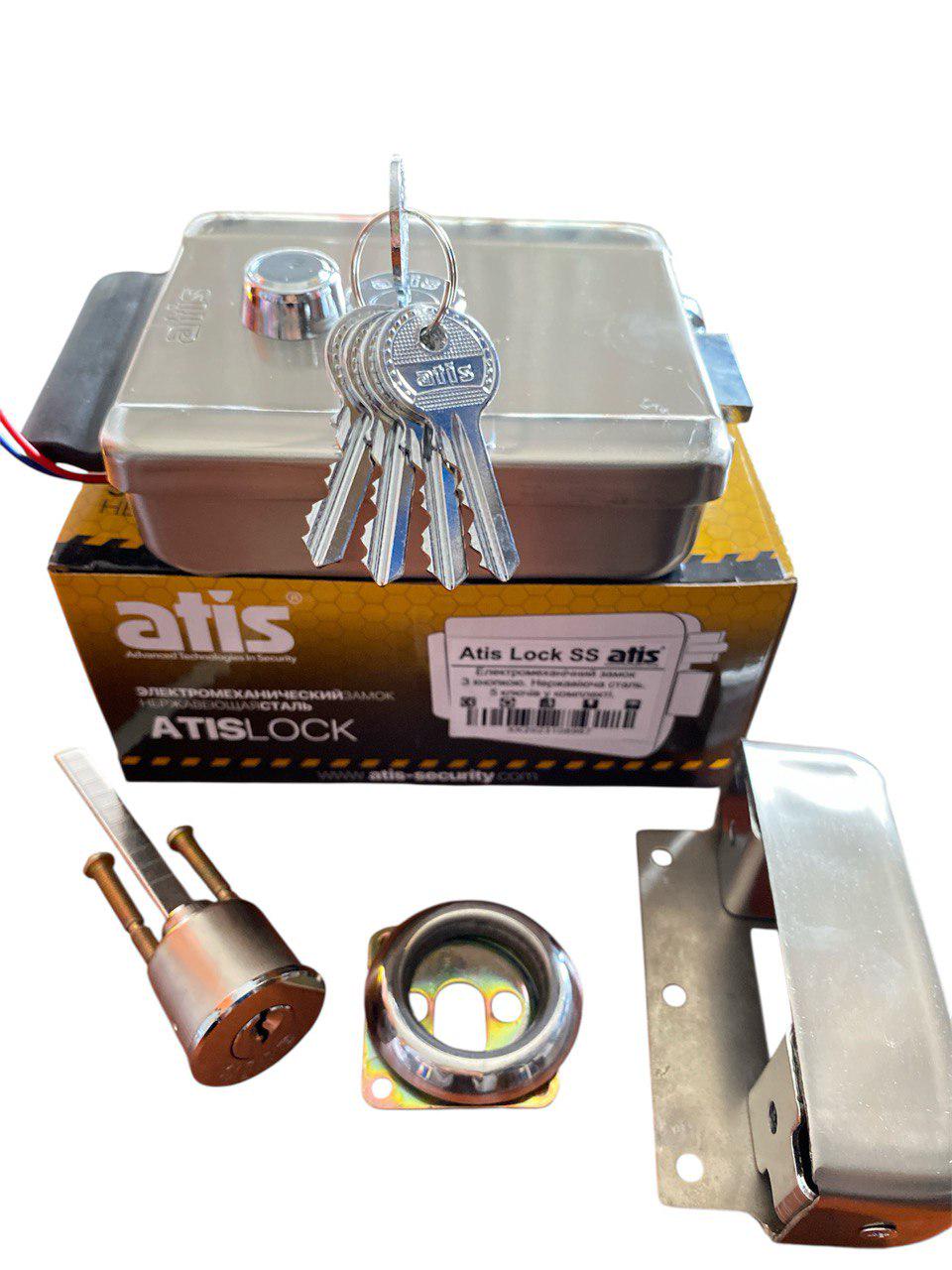 Замок дверной электромеханический Atis Lock SS нержавеющая сталь - фото 3