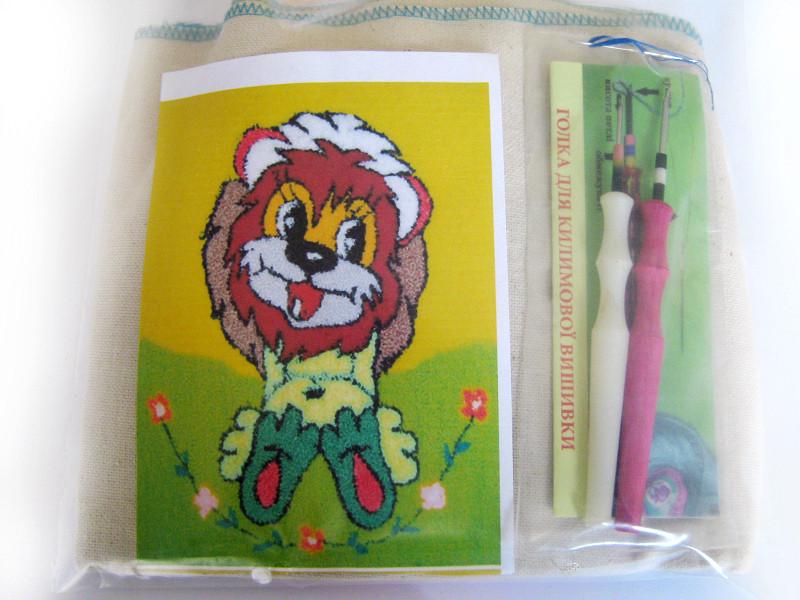 Набор для ковровой вышивки Львенок 2 иглы