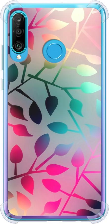 Чехол на Huawei P30 Lite Листья (2235sp-1651-42517) Чехол на Huawei P30 Lite Листья (2235sp-1651-42517)