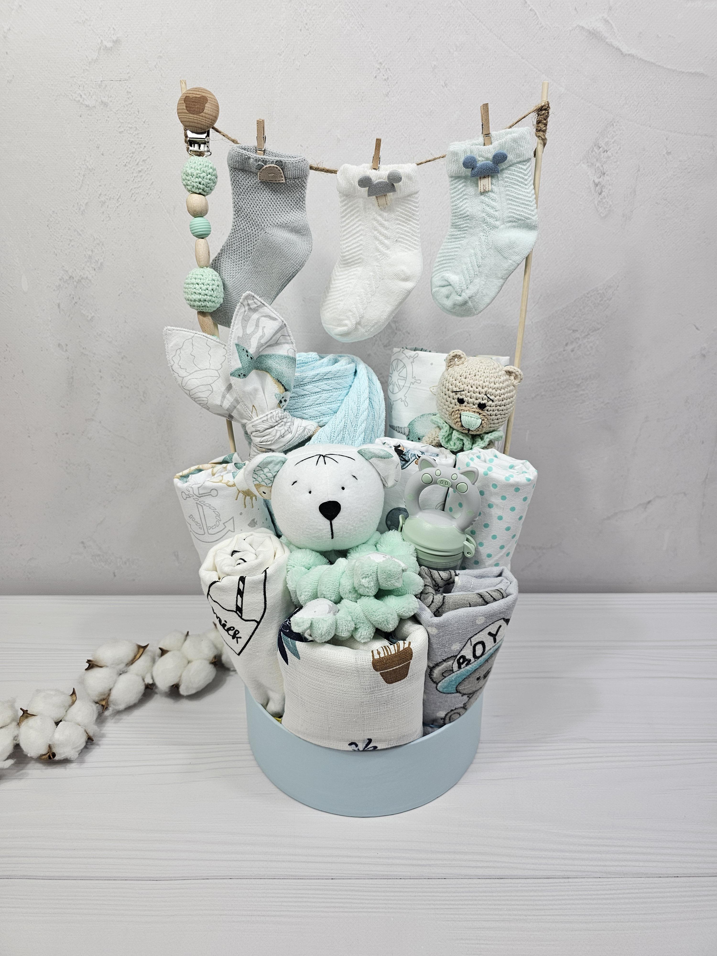 Подарочный набор пеленок для младенцев a.l.babybox Морские обитатели (20870225)