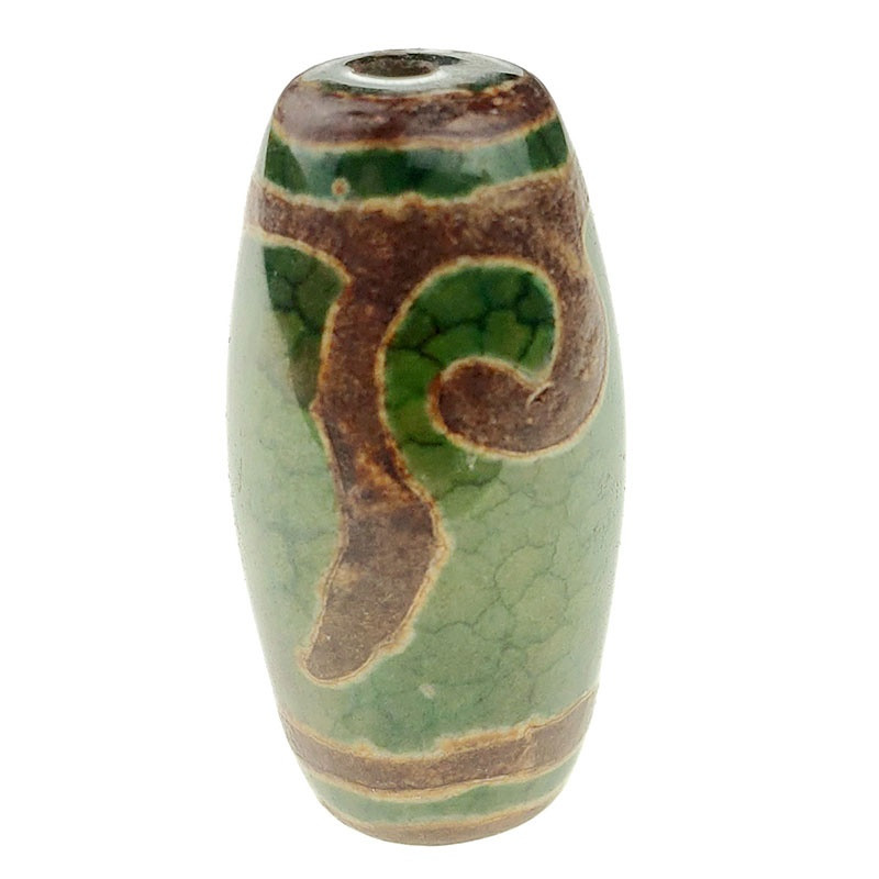 Бусина Змея Дзи 25 см Зеленый(C0968)