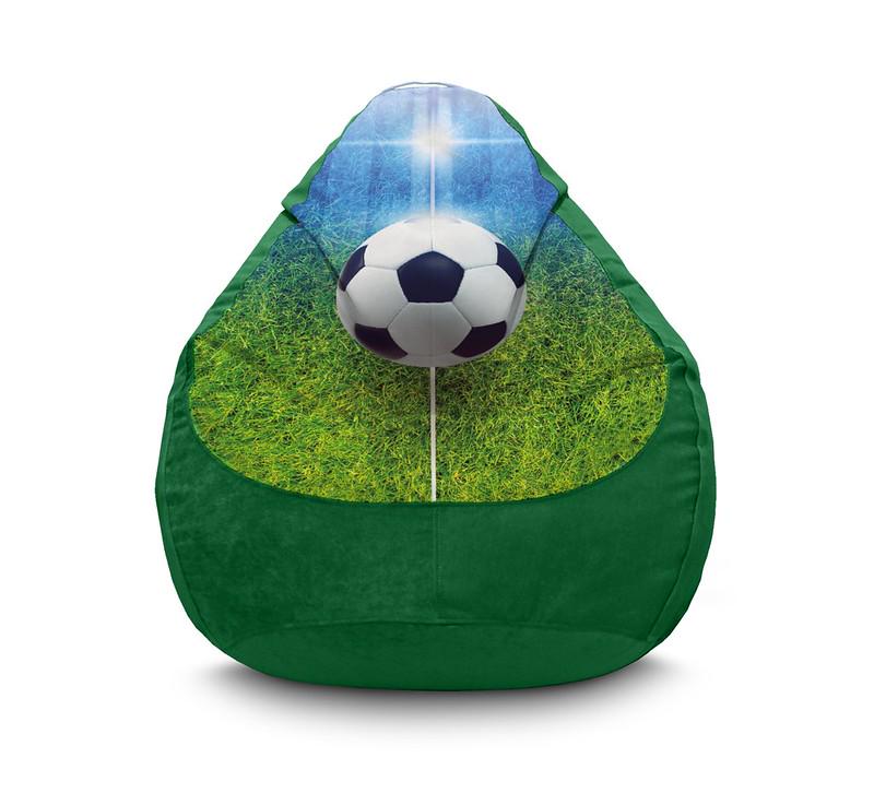 Кресло мешок iPuff Football field Флок XXXL 100х135 см Зеленый