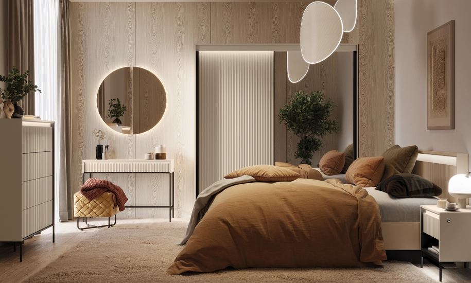 Комод высокий 4ш Trend TS-04 с подсветкой Бежевый - фото 5 Комод высокий 4ш Trend TS-04 с подсветкой Бежевый - фото 5