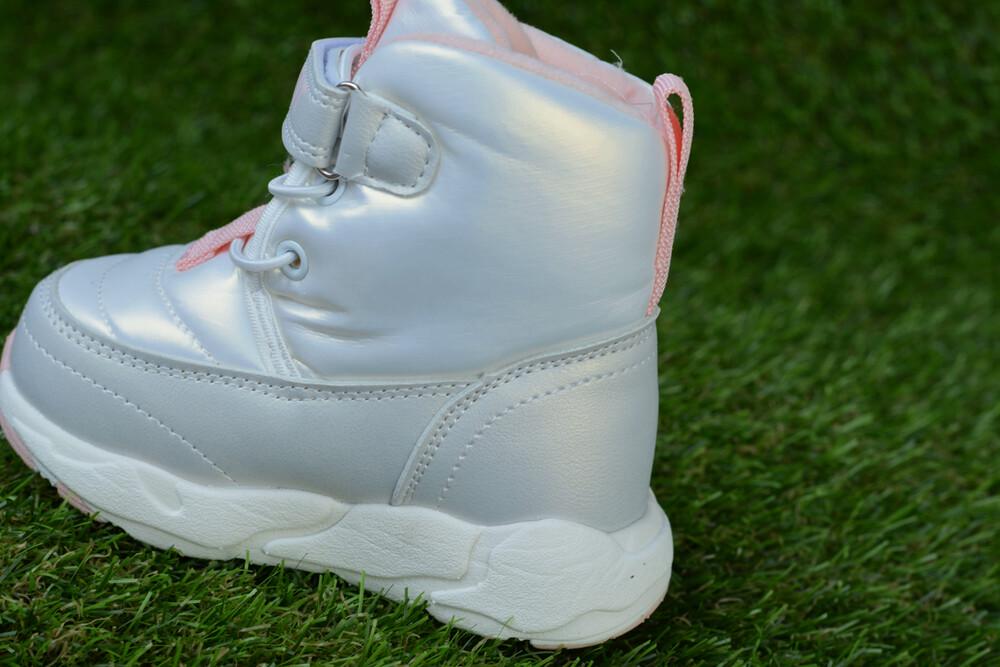 Чоботи дитячі зимові для дівчинки р. 24 Срібний (11355426) - фото 4 Чоботи дитячі зимові для дівчинки р. 24 Срібний (11355426) - фото 4