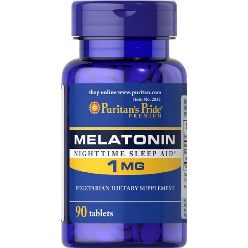 Натуральна добавка Puritan's Pride Melatonin 1 мг 90 таблеток (PTP-12832)