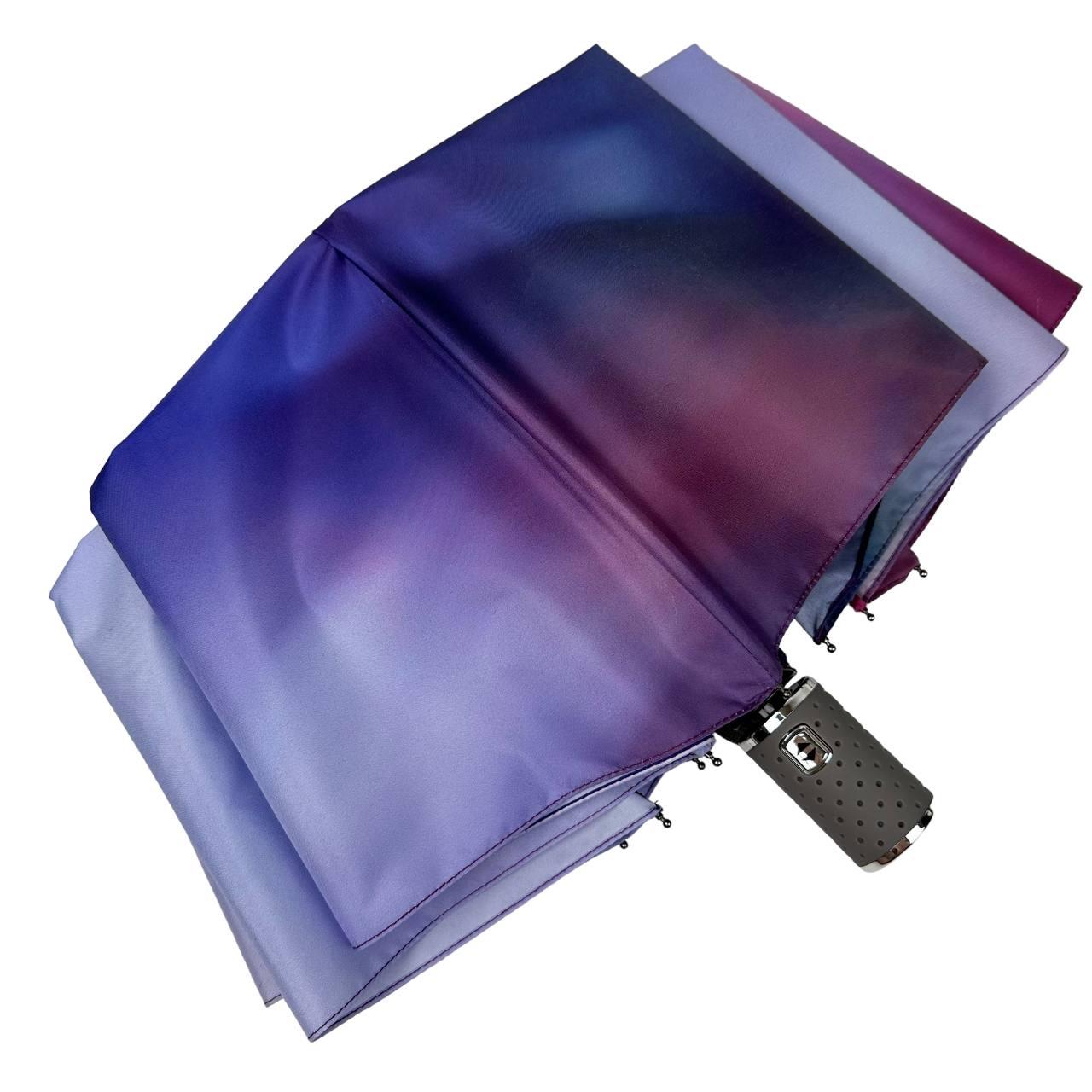 Зонт женский автомат Rain Flower цветочный принт в подарочной упаковке с платком (01030-4) - фото 5