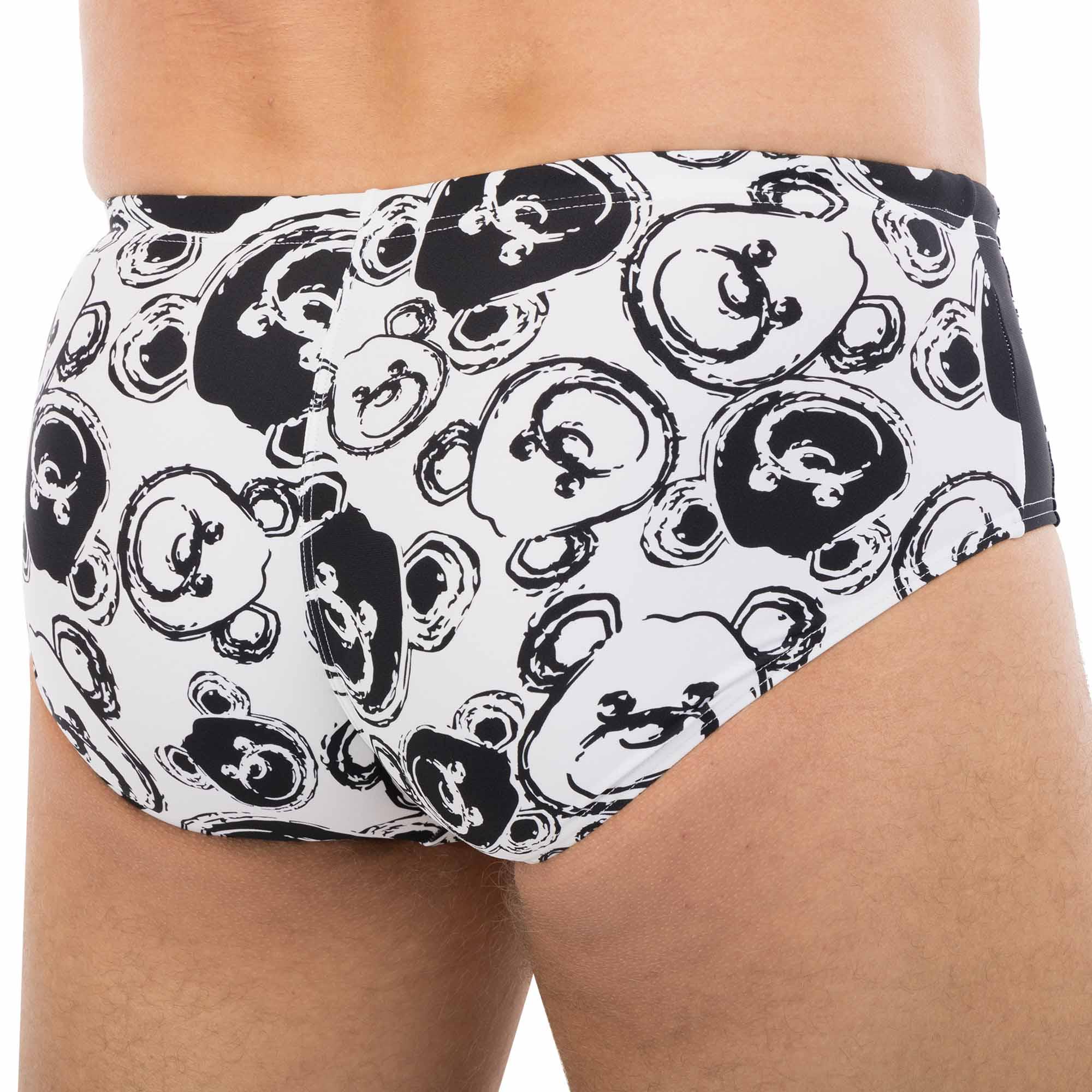 Плавки мужские классические для плавания YINGFA Bear 9649 XS Черный/белый (9649_Черный-белый_2XL_(170-17) - фото 4 Плавки мужские классические для плавания YINGFA Bear 9649 XS Черный/белый (9649_Черный-белый_2XL_(170-17) - фото 4